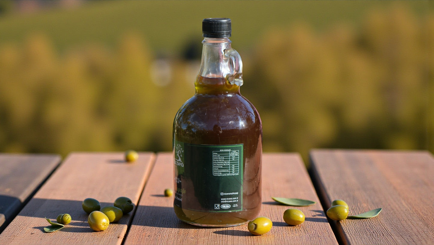 YENİ MAHSUL İlk Hasat Soğuk Sıkım Naturel Sızma Zeytinyağı - 1 Lt. Galon Şişe