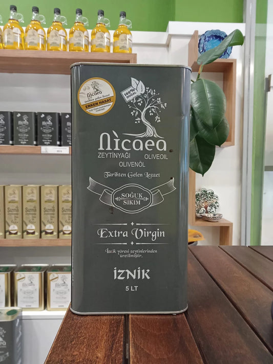 YENİ MAHSUL Erken Hasat Soğuk Sıkım Naturel Sızma Zeytinyağı - 5 Lt. Teneke