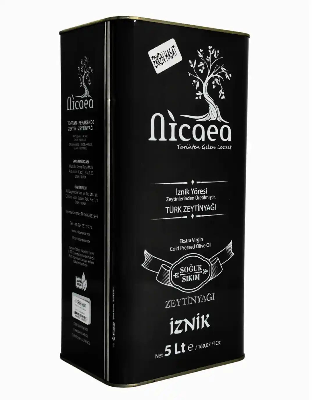 Natural Sızma Soğuk Sıkım Zeytinyağı Olgun Hasat 0,3 Asit 5 Litre