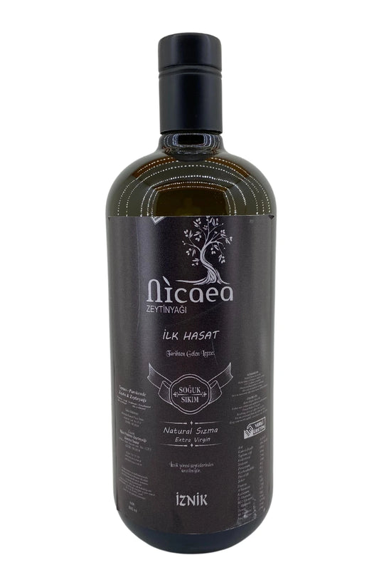 İlk Hasat Soğuk Sıkım Natural Sızma Zeytinyağı - 1 Lt. Bottolio Cam Şişe