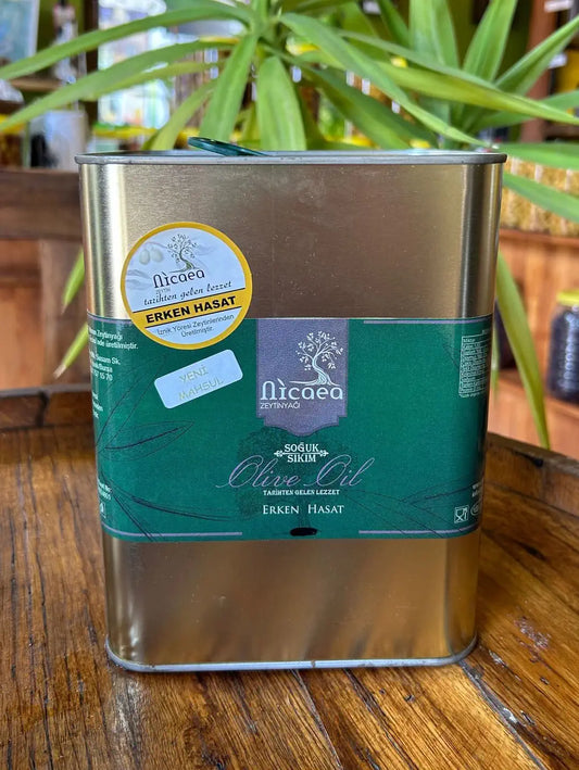 Erken Hasat Soğuk Sıkım Natural Sızma Zeytinyağı - 3 Lt. Teneke