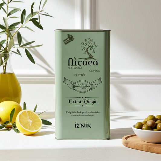 YENİ MAHSUL İlk Hasat Soğuk Sıkım Naturel Sızma Zeytinyağı - 5 Lt. Teneke