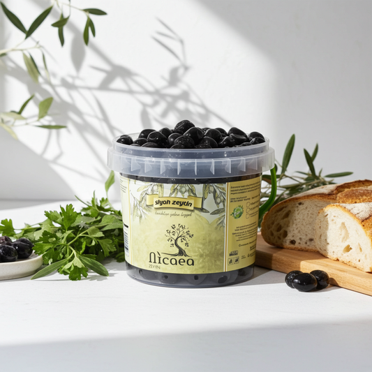 İznik Salamura Sofralık Zeytin Az Tuzlu XL Siyah Zeytin - 1 Kg