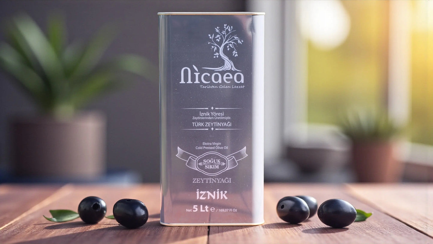 Erken Hasat Soğuk Sıkım Natürel Sızma Zeytinyağı 5 Lt Nicaea