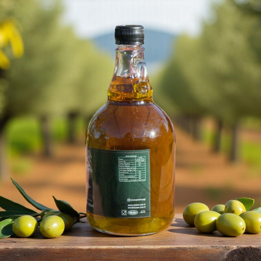 YENİ MAHSUL Erken Hasat Soğuk Sıkım Naturel Sızma Zeytinyağı - 1 Lt. Galon Şişe