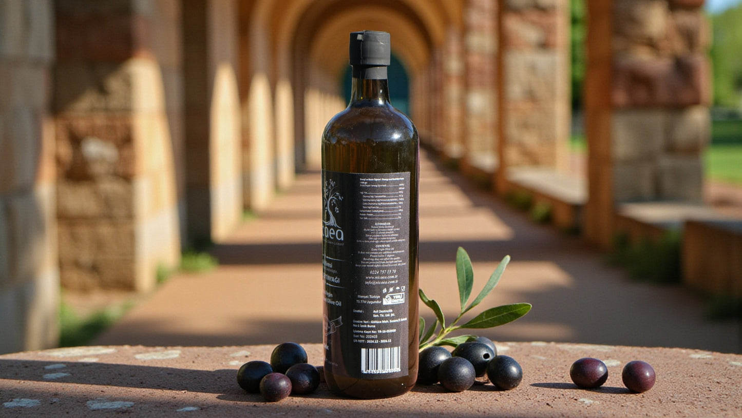Natürel Sızma Soğuk Sıkım Zeytinyağı 0,3 Asit - 1 Lt. Bottolio Şişe