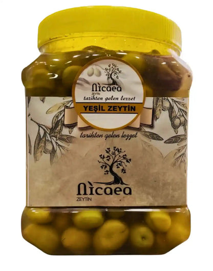 Edremit Kırma Yeşil Zeytin 1 Kg YENİ MAHSUL - Nicaea Zeytinyağı