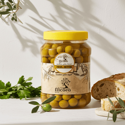Edremit Kırma Yeşil Zeytin 1 Kg YENİ MAHSUL - Nicaea Zeytinyağı