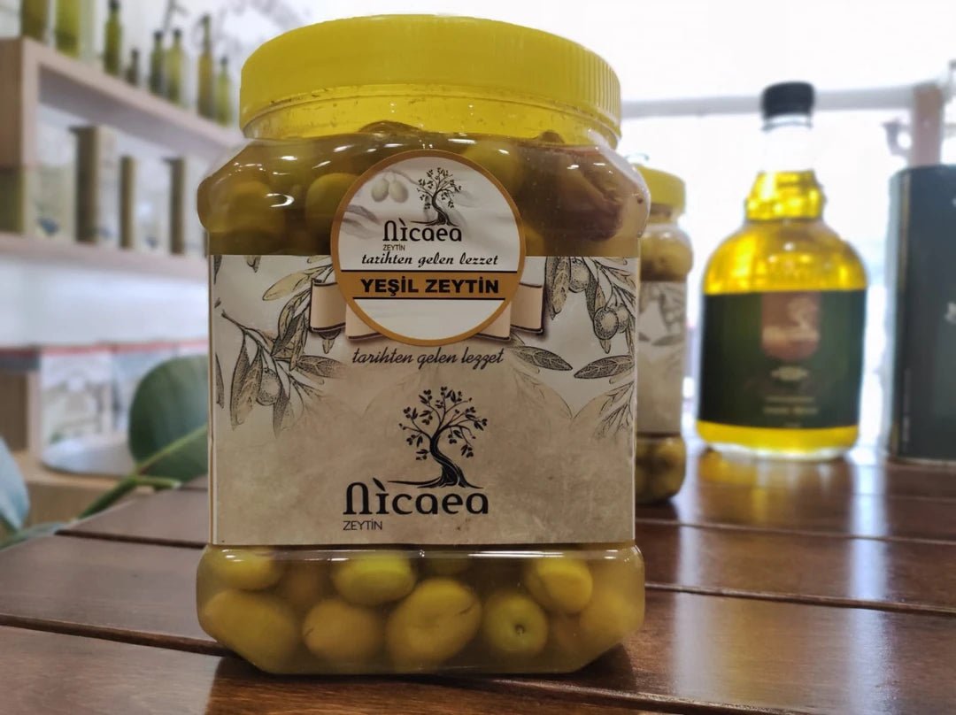 Edremit Kırma Yeşil Zeytin 1 Kg YENİ MAHSUL - Nicaea Zeytinyağı