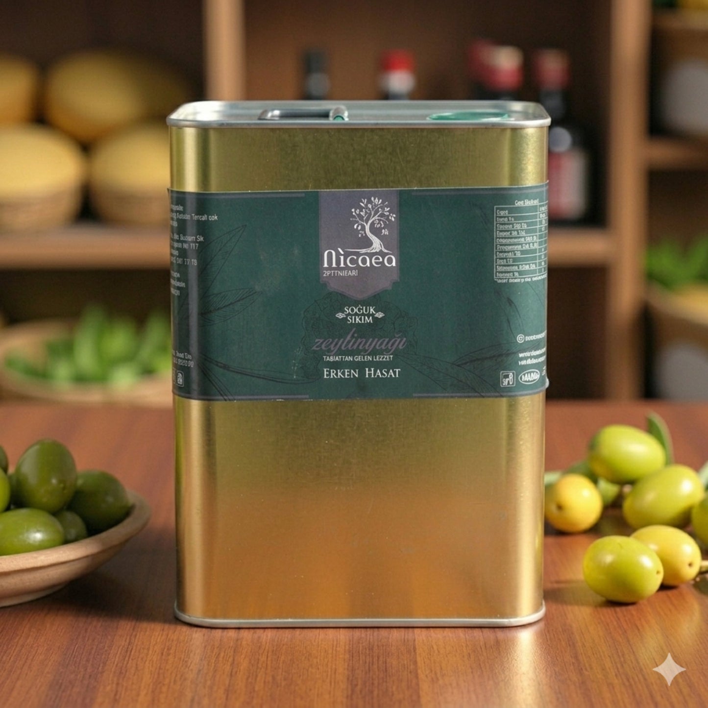 Erken Hasat Soğuk Sıkım Natural Sızma Zeytinyağı - 3 Lt. - Nicaea Zeytinyağı