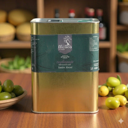 Erken Hasat Soğuk Sıkım Natural Sızma Zeytinyağı - 3 Lt. - Nicaea Zeytinyağı