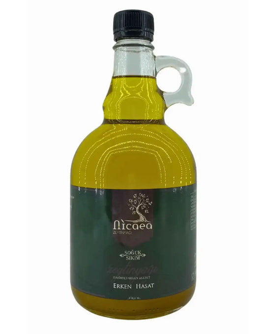 YENİ MAHSUL Erken Hasat Soğuk Sıkım Naturel Sızma Zeytinyağı - 1 Lt. Galon Şişe