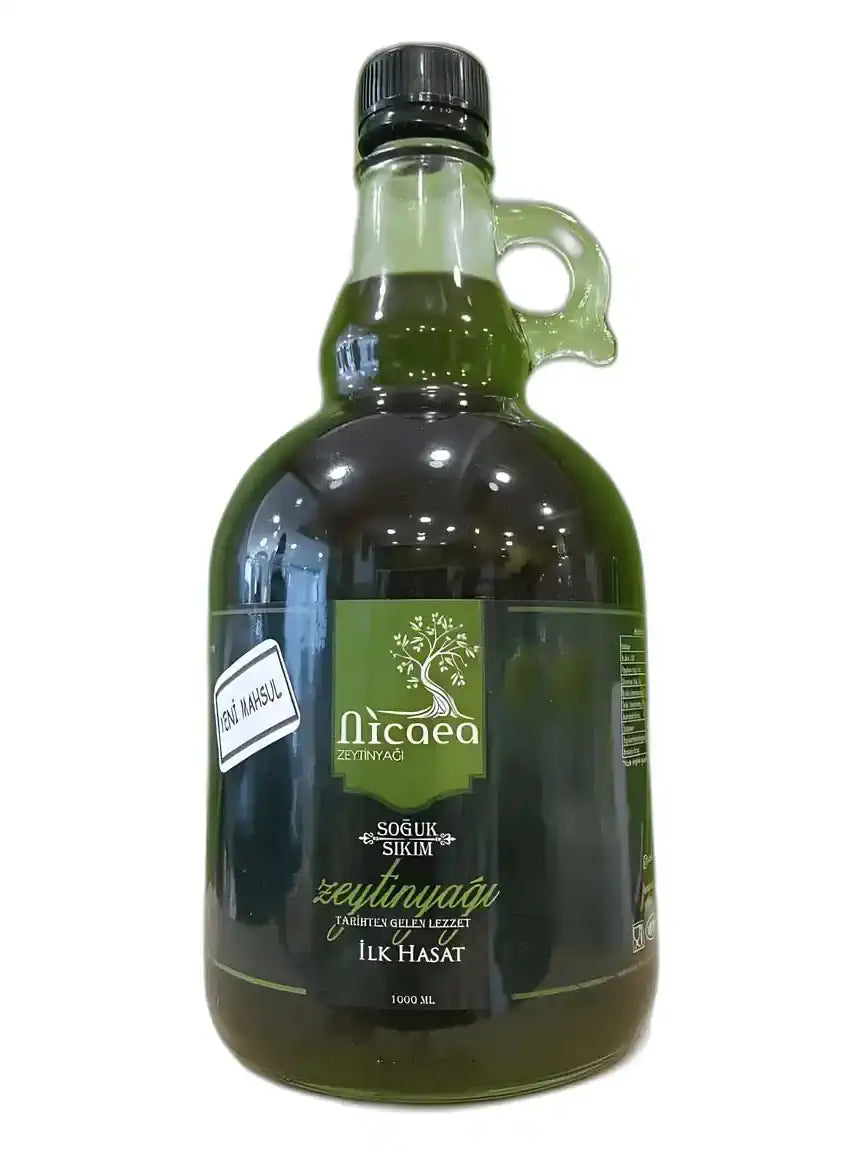 YENİ MAHSUL İlk Hasat Soğuk Sıkım Naturel Sızma Zeytinyağı - 1 Lt. Galon Şişe