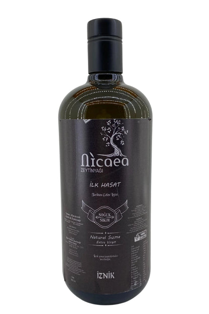 İlk Hasat Soğuk Sıkım Natural Sızma Zeytinyağı - 1 Lt. Bottolio Cam Şişe