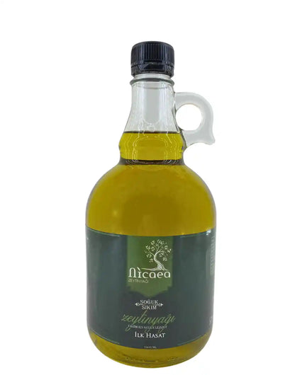 İlk Hasat Soğuk Sıkım Naturel Sızma Zeytinyağı - 1 Lt. Galon Şişe