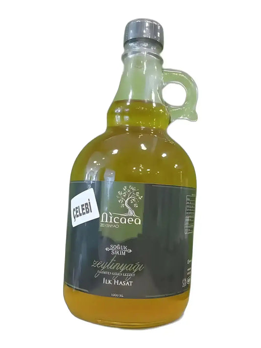 İlk Hasat Çelebi Soğuk Sıkım Naturel Sızma Zeytinyağı - 1 Lt. Galon Şişe
