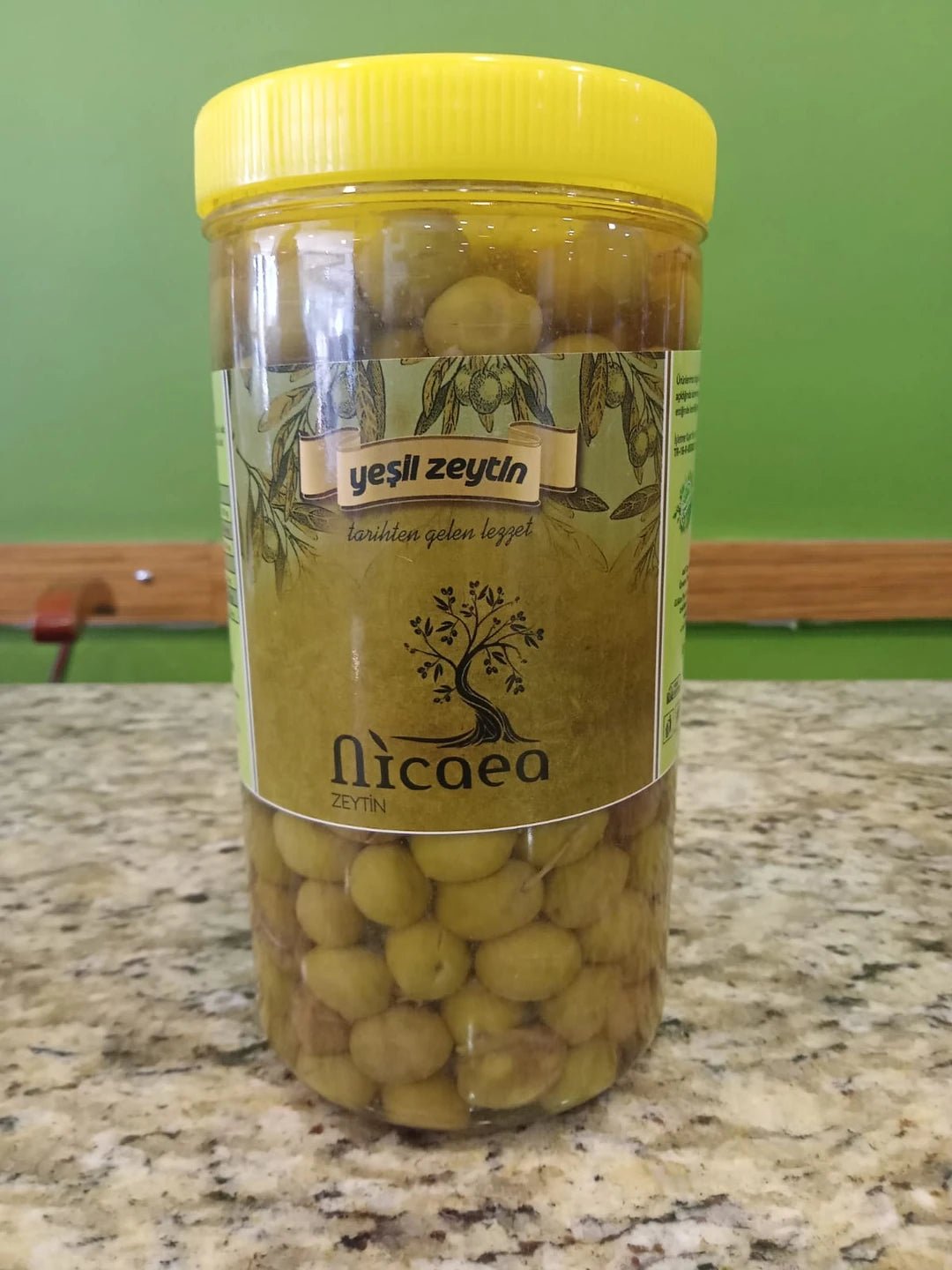 İznik Çizik Yeşil Zeytin - 1 kg YENİ MAHSUL - Nicaea Zeytinyağı
