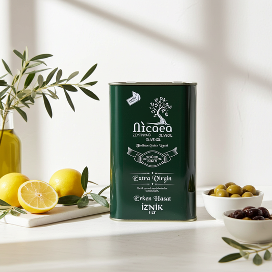 Natural Sızma Soğuk Sıkım Zeytinyağı 0,3 ASİT - 1 Lt. Teneke
