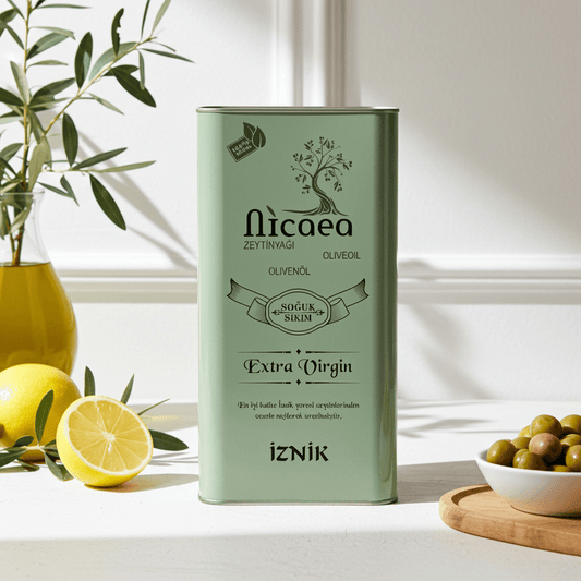 Yeni Mahsul İlk Hasat Soğuk Sıkım Naturel Sızma Zeytinyağı - 5 Lt. - Nicaea Zeytinyağı