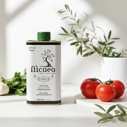 Yeni Mahsul Olgun Hasat Natürel Sızma Zeytinyağı 0.3 Asit 250ml - Nicaea Zeytinyağı