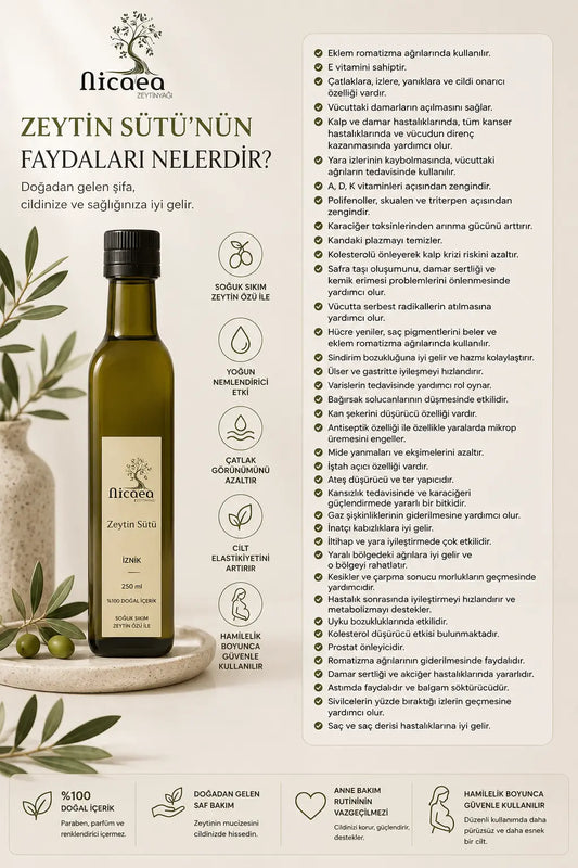 Zeytin Sütü 250 ml – Zeytinin En Saf Özü Nicaea